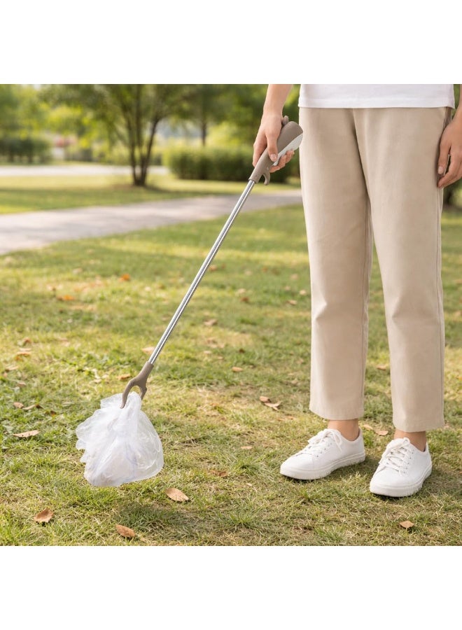 ملقط قمامة بمقبض طويل، أداة يدوية متينة بطول 83 سم، لالتقاط النفايات وتنظيفها، مناسب للاستخدام الداخلي والخارجي. - Image 5